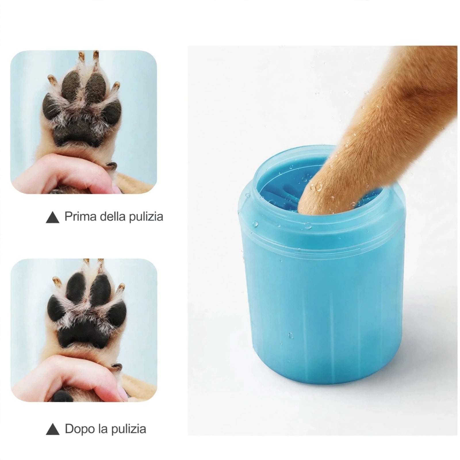 Tazza per pulire le zampe dei tuoi animali