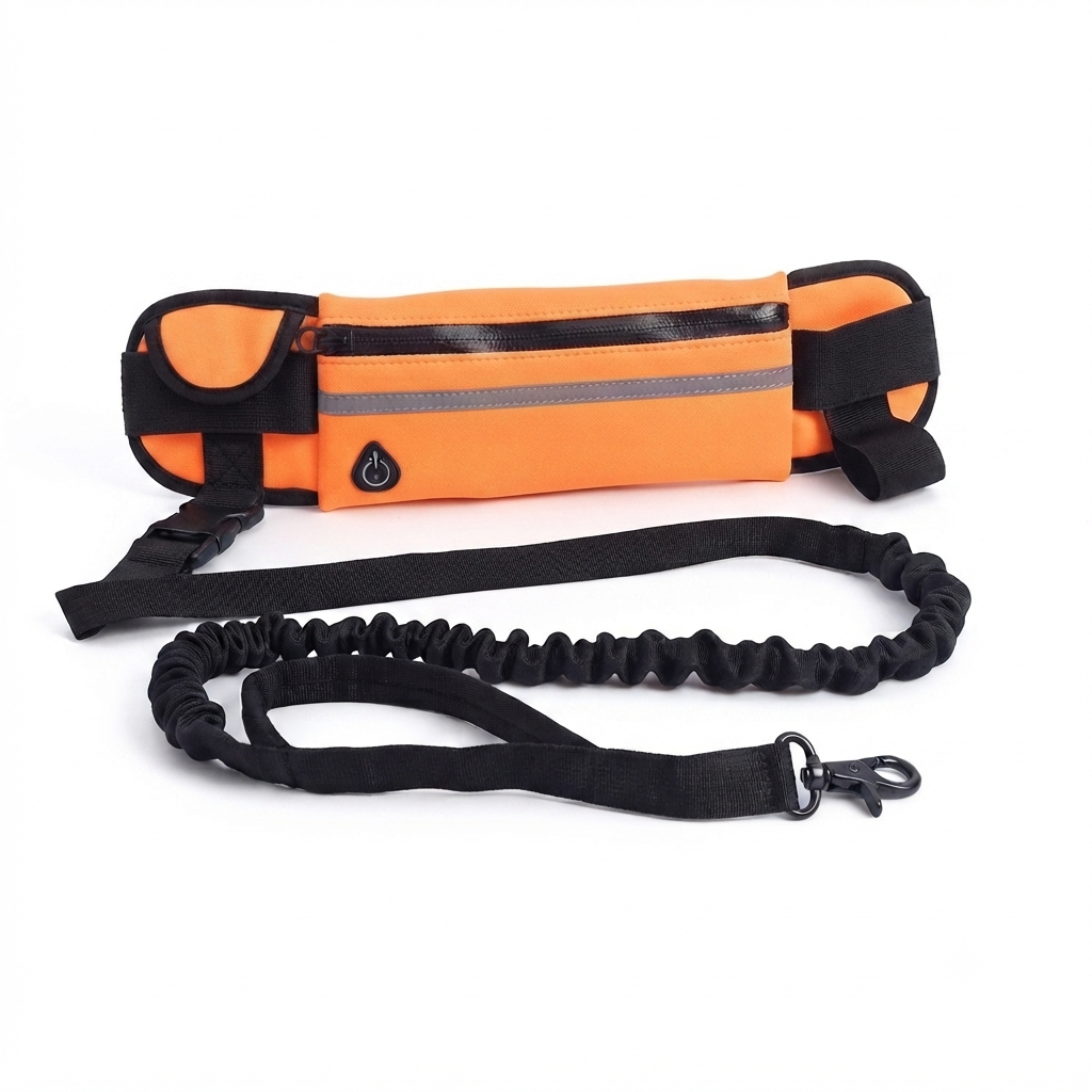 Marsupio impermeabile con guinzaglio riflettente per cani