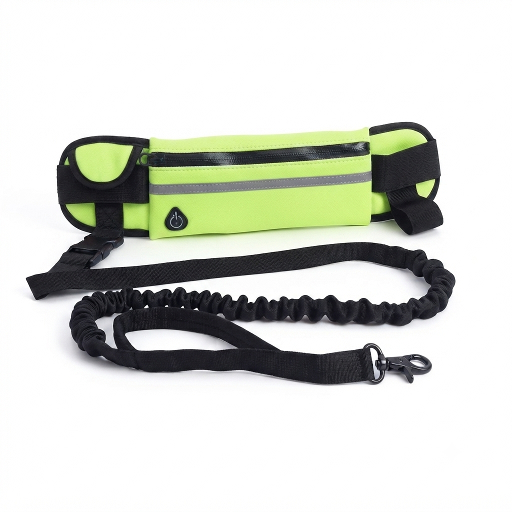 Marsupio impermeabile con guinzaglio riflettente per cani