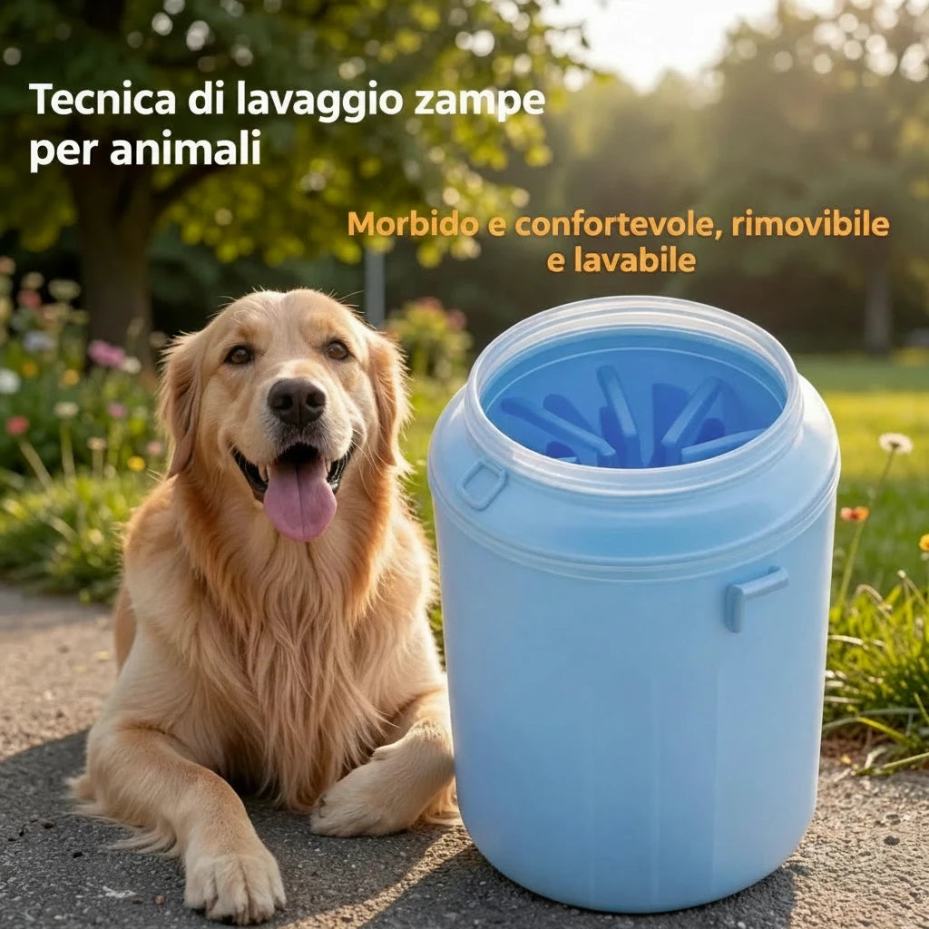 Tazza per pulire le zampe dei tuoi animali